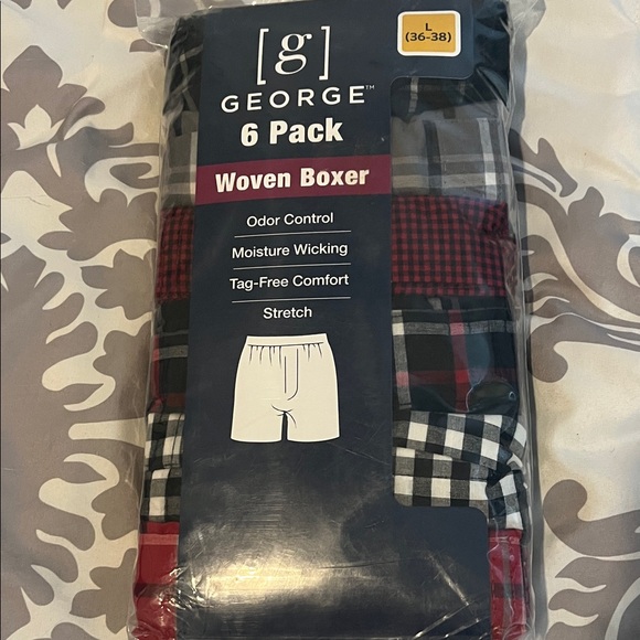 George Multi-Color Woven Boxer Shorts 6-Pack - Picture 1 of 4
